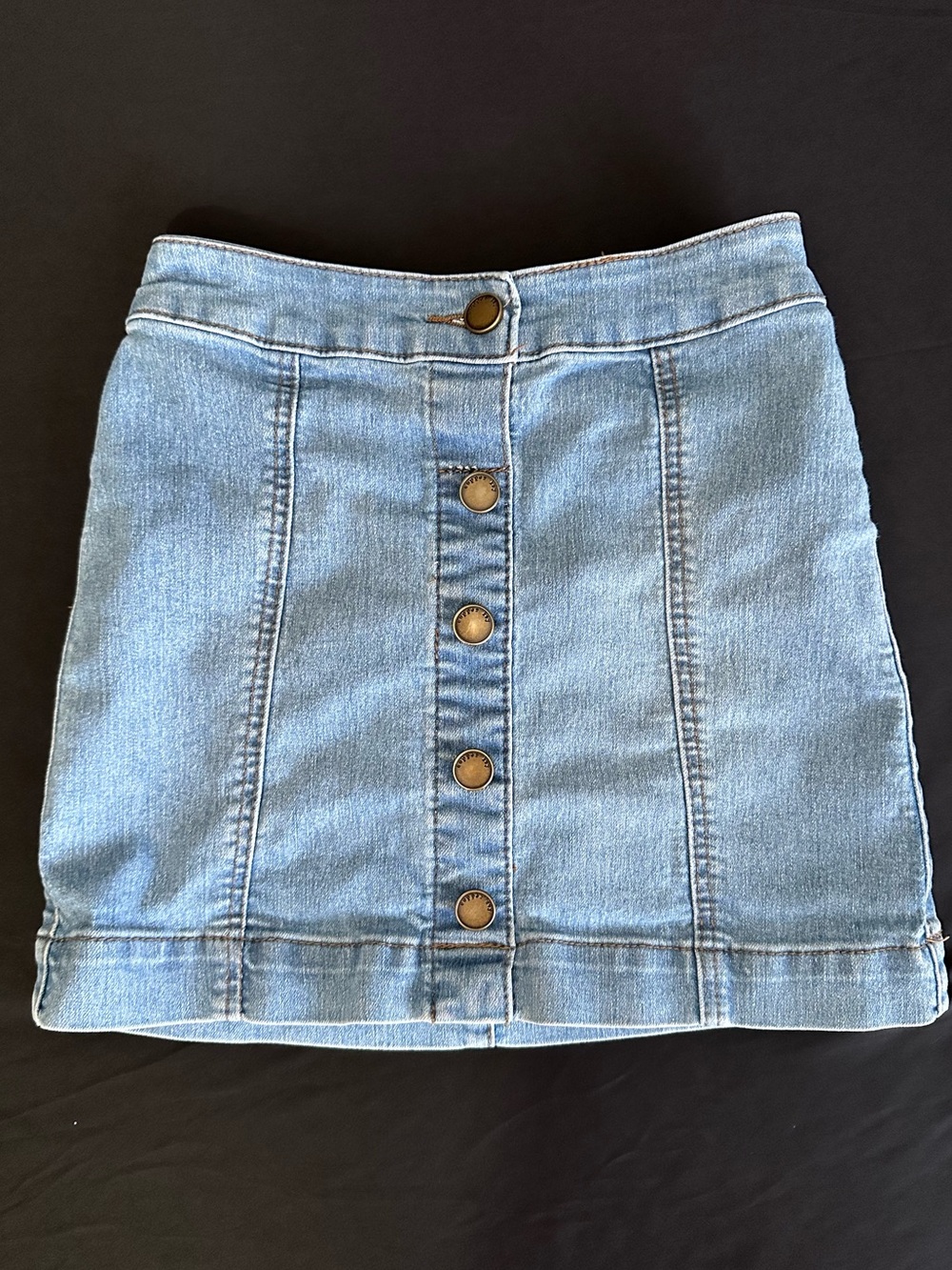 Girls copper key Jean skirt